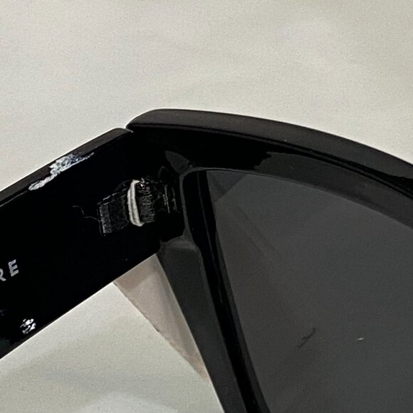 Aire Haedus Oversized Square Cat-Eye Sunglasses Black Smoke Mono NWOT main image 9